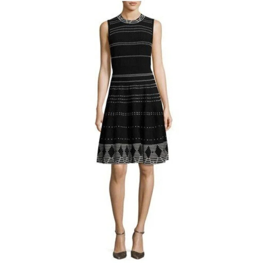 Kate Spade New York Fit and Flair Ribbed Textured Knit Dress Women’s Size S